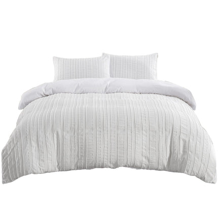 Bedding Set 3PCS Quilt Cover Pillowcase Soft Microfiber Queen Size Bedroom Decor