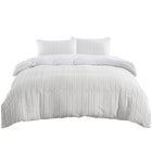 Bedding Set 3PCS Quilt Cover Pillowcase Soft Microfiber Queen Size Bedroom Decor