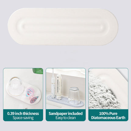 3PCS Bathroom Countertop Water Absorbing Pads Quick Drying Faucet Washbasin Mat