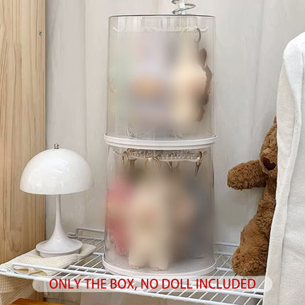 Doll Pendant Display Box Transparent Rotary Hand Operated Blind Box Storage Rack