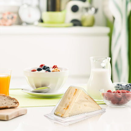 100pcs Transparent Sandwich Packaging Box Plastic Triangle for Baked Snacks