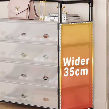 5-Layer Hall Tree with Metal Coat Rack Shoe Rack Entryway Storage Organizer Home