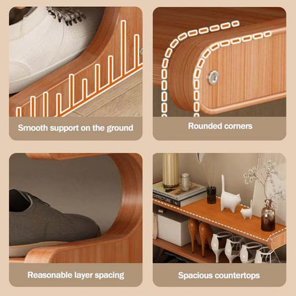 Small 4-Tier Shoe Rack Compact Shoe Storage Dustproof Space Saving Durable