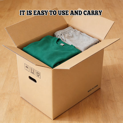 10PCS Portable Hard Cardboard Box Built In Handle Moving Shipping Storage Use