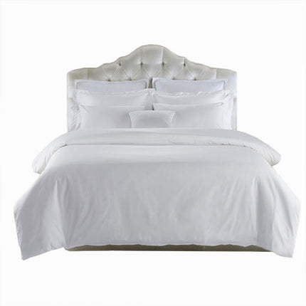 Hotel Quality White Duvet Cover Soft Fabric Bedding Set for Bedroom Motel