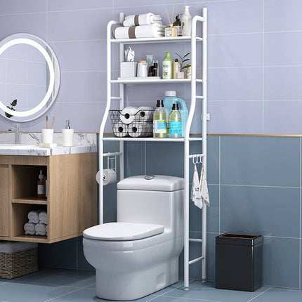 Bathroom Storage Shelf Metal Rack Space Saving Durable for Toiletries Towels