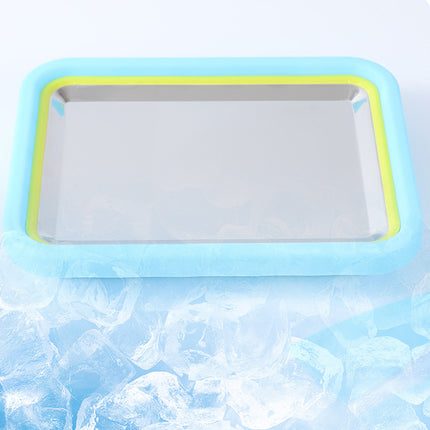 Stainless Steel Home Small Ice Frying Yogurt Tray Homemade Dessert Fruit Snack