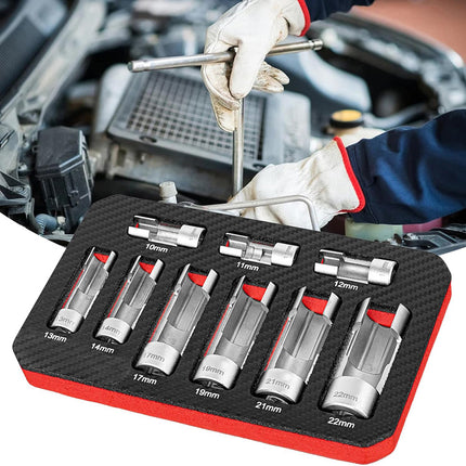 9PCS Diesel Fuel Injector Line Socket Wrench Set 10-22mm for Truck Engine Use
