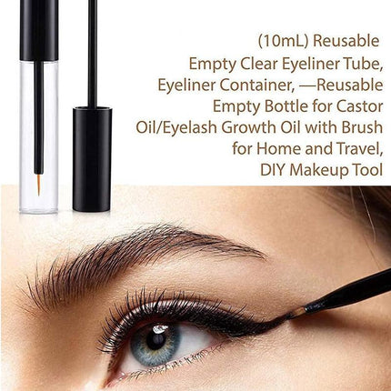 20PCS 10ML Clear Liquid Eyeliner Tube Empty Refillable Eyeliner Pencil Bottle