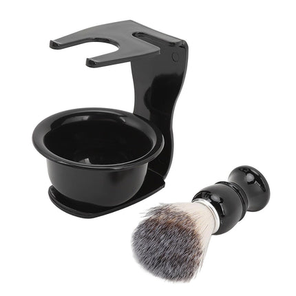 3 in 1 Shaving Brush Kit with Razor Holder Stand and Bowl for Men