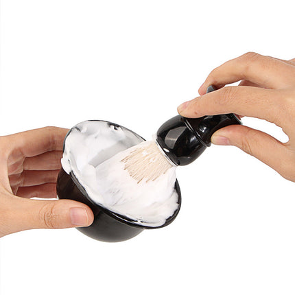 3 in 1 Shaving Brush Kit with Razor Holder Stand and Bowl for Men