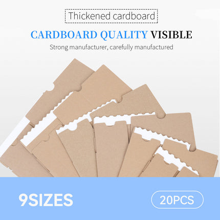 20PCS Corrugated Cardboard Boxes 2 Sizes for Ecommerce Storage Packing Sturdy