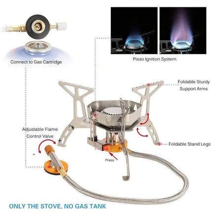 Outdoor Camping Portable Triangle Stove Stainless Steel High Heat Output Durable