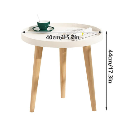 Simple Round Side Table Coffee Table for Living Room Sofa Side Space Saving