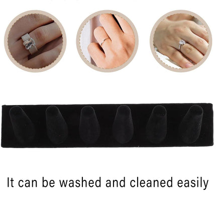 Resin Flocking Ring Holder Display Stand Jewelry Finger Rings Organizer Stand
