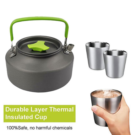 Portable Outdoor Camping Cookware Set for Hiking Picnics Backpacking Travel Use