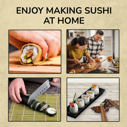 Sushi Making Tool Set for Home Kitchen DIY Sushi Rolls Professional Grade
