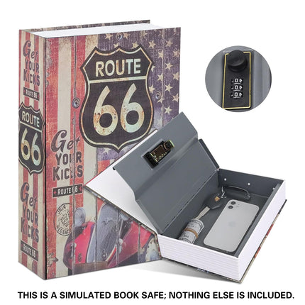 Hidden Book Safe Lock Box for Home and Office Cash Watch Document Storage