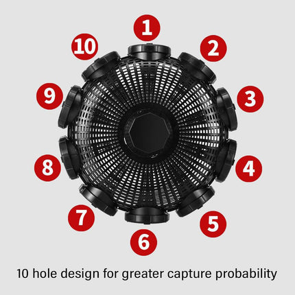 10Hole Eel Fishing Trap Cage Loach Fish Shrimp Net Folding Portable Catch Basket