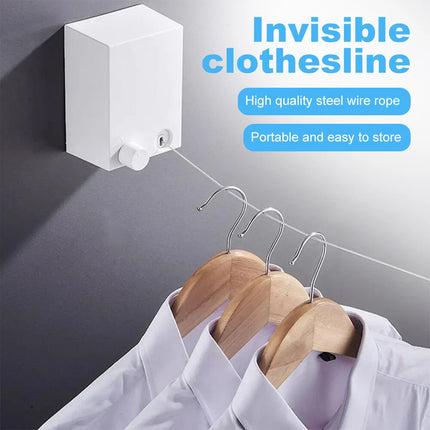 Invisible Clothesline Indoor No Drill Retractable 4.2m Space Saving High Quality