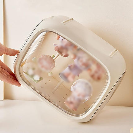 Doll Storage Box Display Rack Space Capsule For Doll Collection Organization