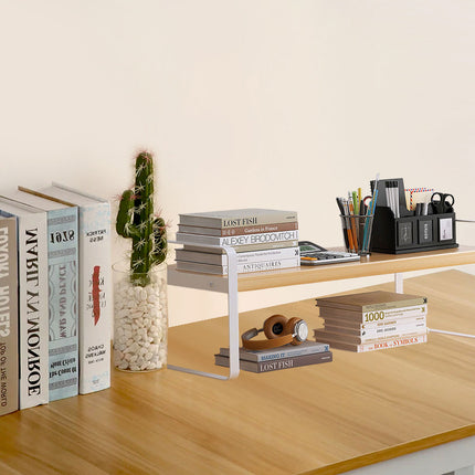 Double Layer Storage Shelf Desktop Organizer Cosmetics Stationery Rack Durable