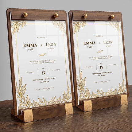 2PCS Desktop Display Board A4 Size Durable for Hotel Restaurant Front Desk Use