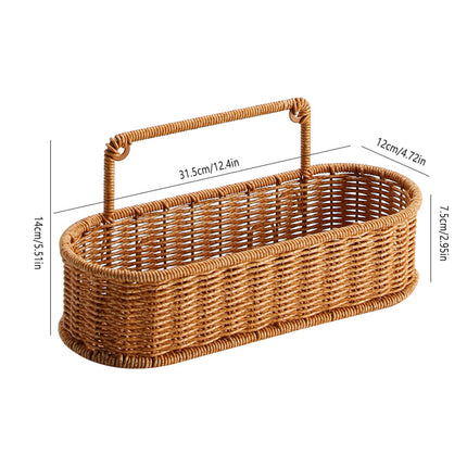 Bathroom Kitchen Multi-Tier Storage Rack Plastic Rattan Height Sturdy Waterproof