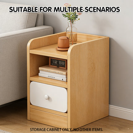 Ultra Narrow Bedside Table Storage Cabinet 30x30x50cm Bedroom Nightstand Drawer