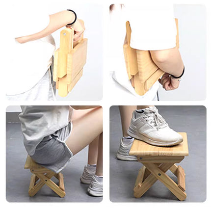 Portable Multi Purpose Foldable Low Stool Durable Space Saving For Home Outdoor