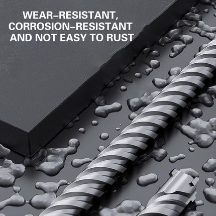 11PCS Round Shank Impact Hammer Drill Bits Durable Concrete Brick Stone Drilling