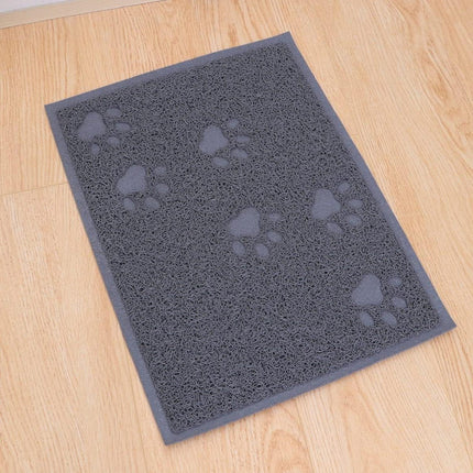 Pet Food Mat 2PCS Paw Print Design Non Slip Floor Feeding Mat for Dogs and Cats