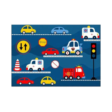 Cartoon Traffic Play Mat Kids Room Rug Car Track Game Floor Carpet Non Slip