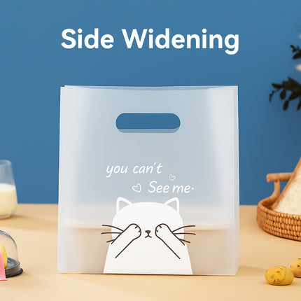 50PCS Frosted Plastic Gift Bags Transparent Reusable Durable For Party Wedding