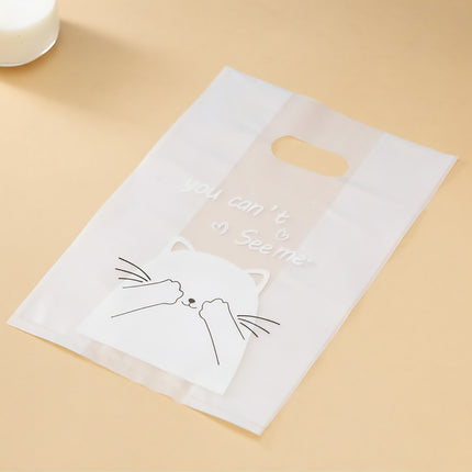 50PCS Frosted Plastic Gift Bags Transparent Reusable Durable For Party Wedding