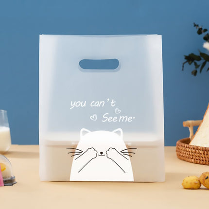 50PCS Frosted Plastic Gift Bags Transparent Reusable Durable For Party Wedding