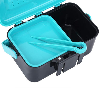 Handle Waist Hanging Live Bait Box Earthworm Clip Fishing Tackle Accessory Case