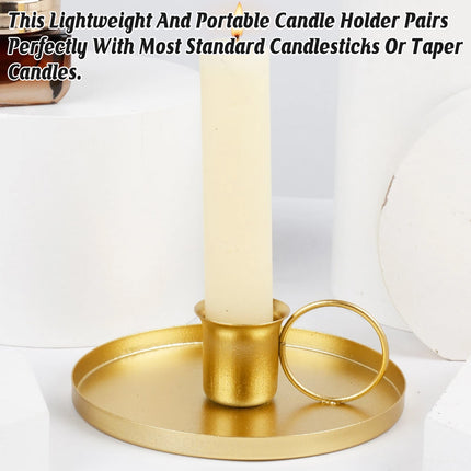 4PCS Metal Candlesticks Decorative Ornaments for Home Living Room Dining Table