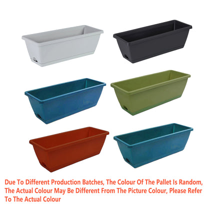 10pcs Flower Pots Plastic Garden Pot Planter Flower Rectangle Plant Pots Saucer