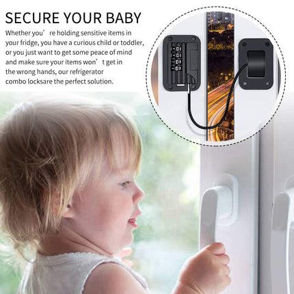 2 PCS Refrigerator Lock Fridge Cabinet Child Safety Childproof Window Door Locks