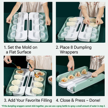 8-in-1 Dumplings Mould Automatic Dumpling Maker DIY Dough Press Mold Wrapper Tool
