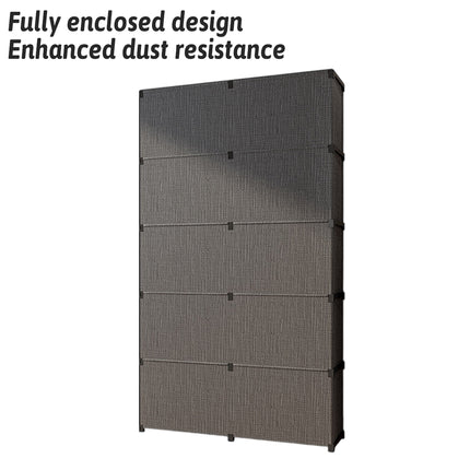 Floor-Standing Storage Cabinet with Magnetic Door Dust Proof for Clothes Shoes