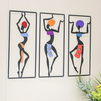 3PCS Iron Wall Decorative Paintingt Hanging Decor for Home Living Room Bedroom