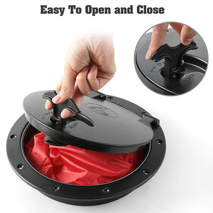 Kayak Hatch Cover 6 Inch Round Black Deck Plate Waterproof Marine Accessory