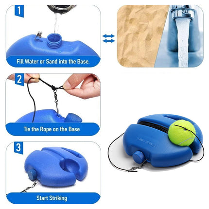 Tennis Trainer Rebound Ball Solo Practice Tool For Beginners And All Ages