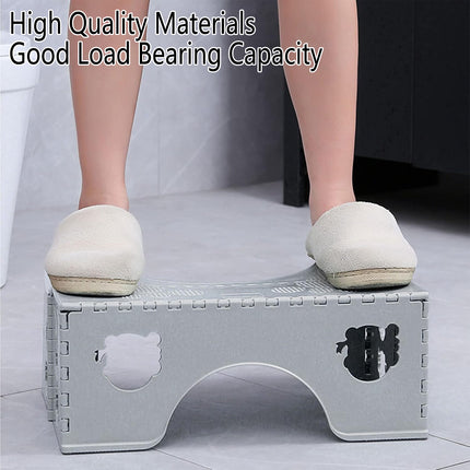 Toilet Footstool Folding Bathroom Step Stool Squat Aid Seat Rest For Daily Use