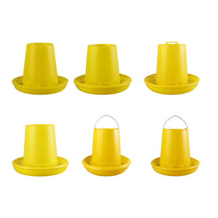 Chicken Feeder BucketPlastic Feeding Trough Bowl Farm Poultry Food Dispenser