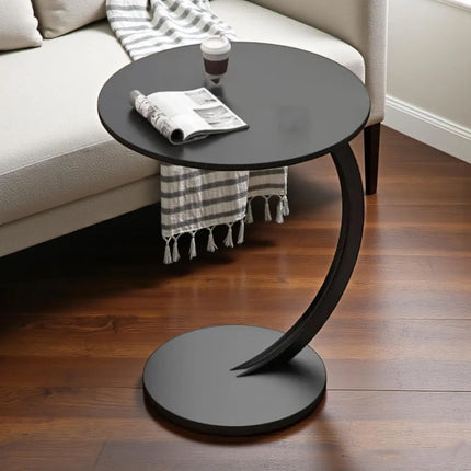 C-Shaped Side Table Sturdy Durable for Living Room Bedroom Office Space Saving