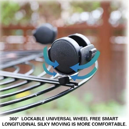 2PCS Mobile Plant Stand with Brake Wheels Adjustable for Potted Plants Easy Move