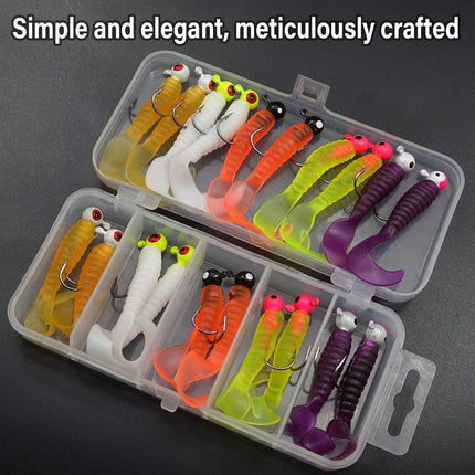 20PCS Soft Fishing Lures Bionic Worm Artificial Bait for Bass Trout Freshwater
